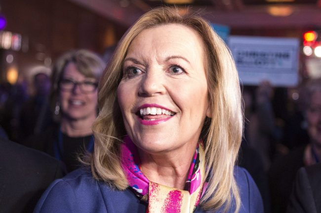 Christine Elliott attends the Ontario PC leadership announcement in Markham, Ont., on Saturday, March 10, 2018.