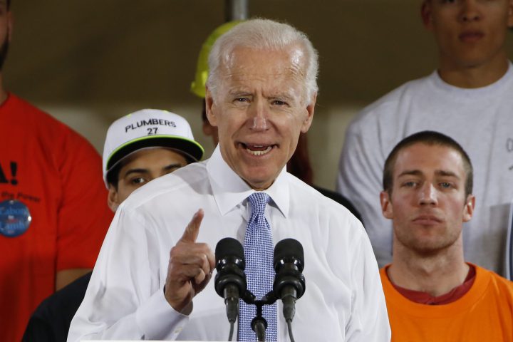 A March 2018 file photo of former vice president Joe Biden.