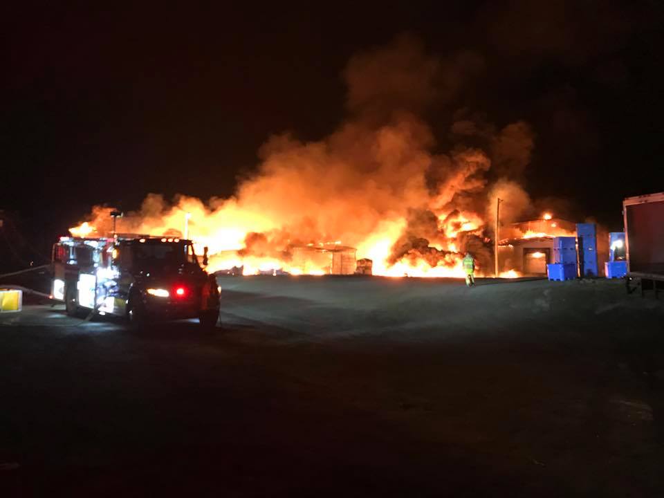 Fire destroyed a major lobster processing plant on Deer Island in southern New Brunswick.