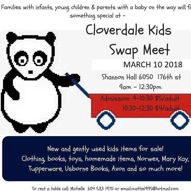 Cloverdale Kids Swap Meet March 10 / 2018 - image