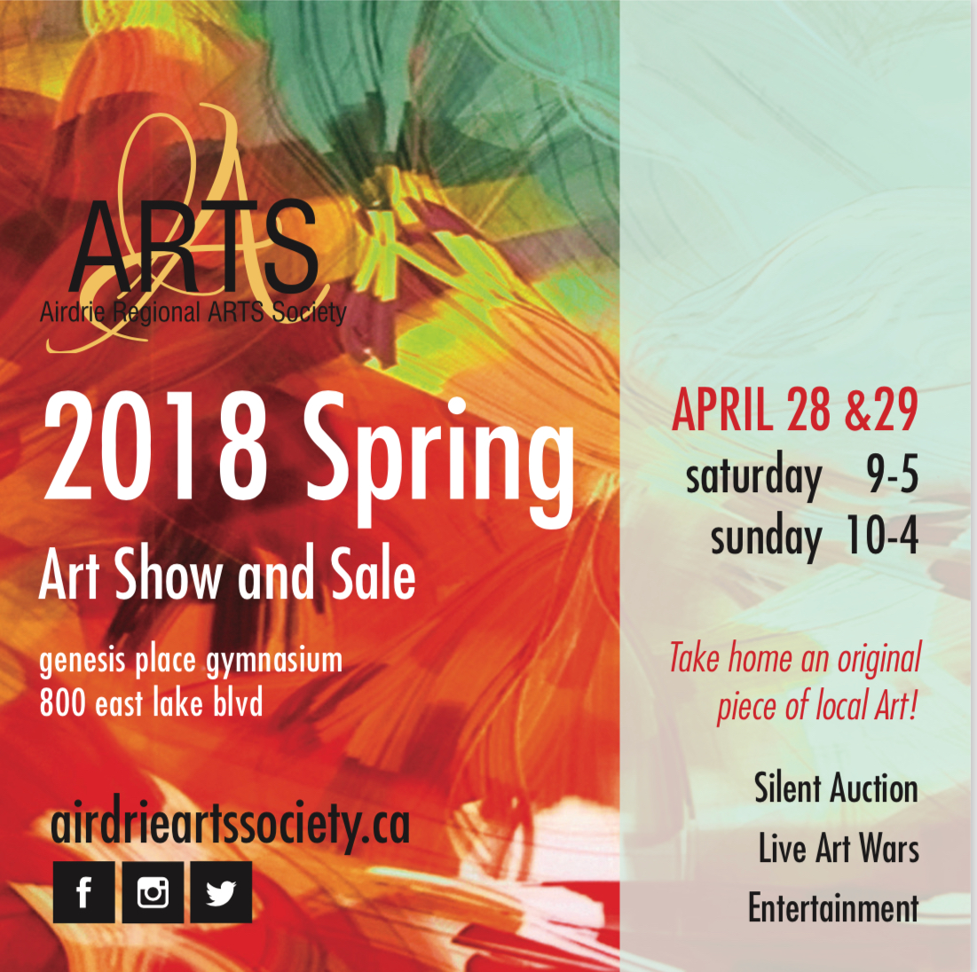 Airdrie ARTS Show and sale - image