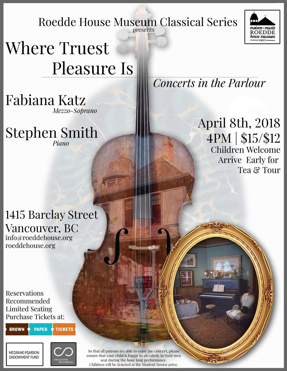 Roedde House Classical Series Presents: ‘Where Truest Pleasure Is’ with Fabiana Katz & Stephen Smith - image