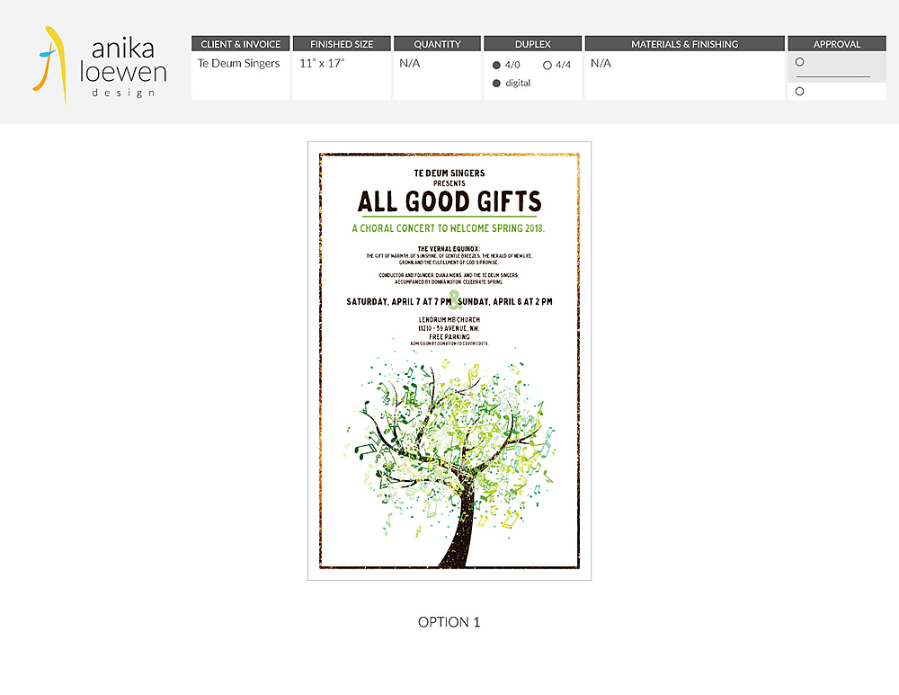 Te Deum Singers Presents All Good Gifts - image
