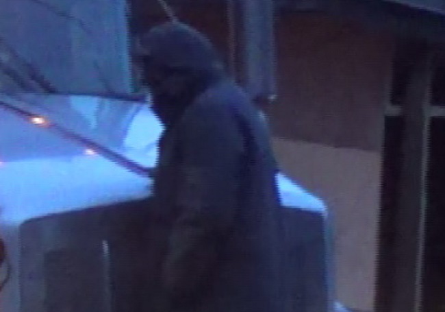 Burnaby RCMP are looking for these two men who they say damaged the tires on a semi truck outside Kinder Morgan's Burnaby facility. 