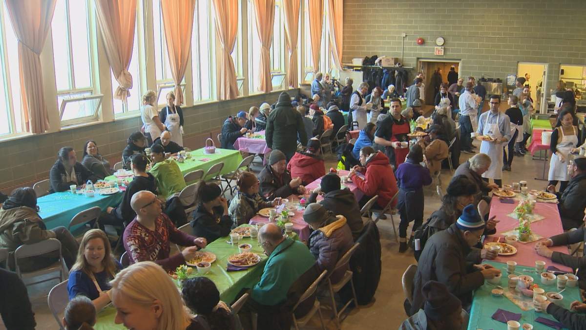 Easter Breakfast was served at Agape Table Thursday at the church on Colony Street. 