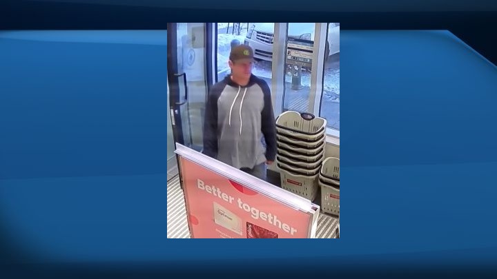 A photo of the suspect RCMP are hoping to identify in relation to a theft at an Airdrie Shoppers Drug Mart.