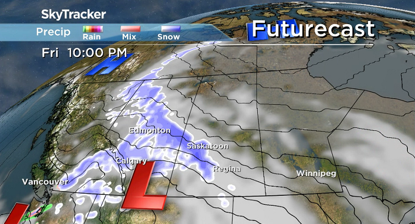 An upper level low pressure system will bring in snow late Friday into Saturday.