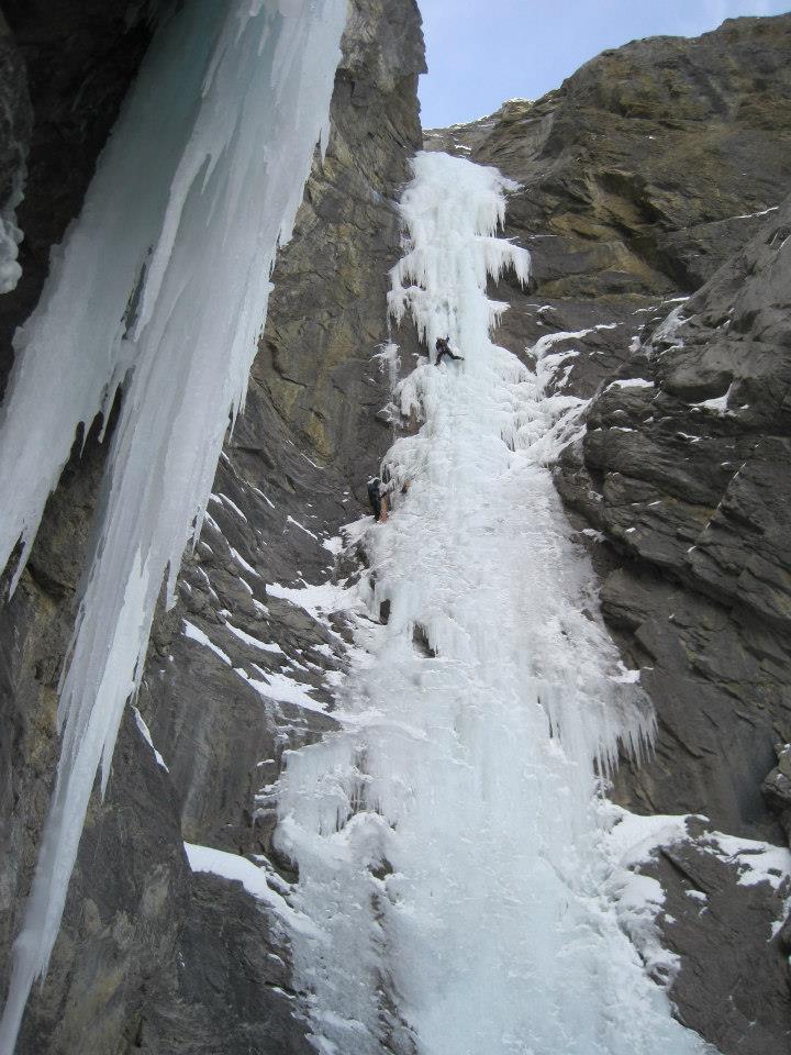 Kitty Hawk ice climbing route on Mount Elliot