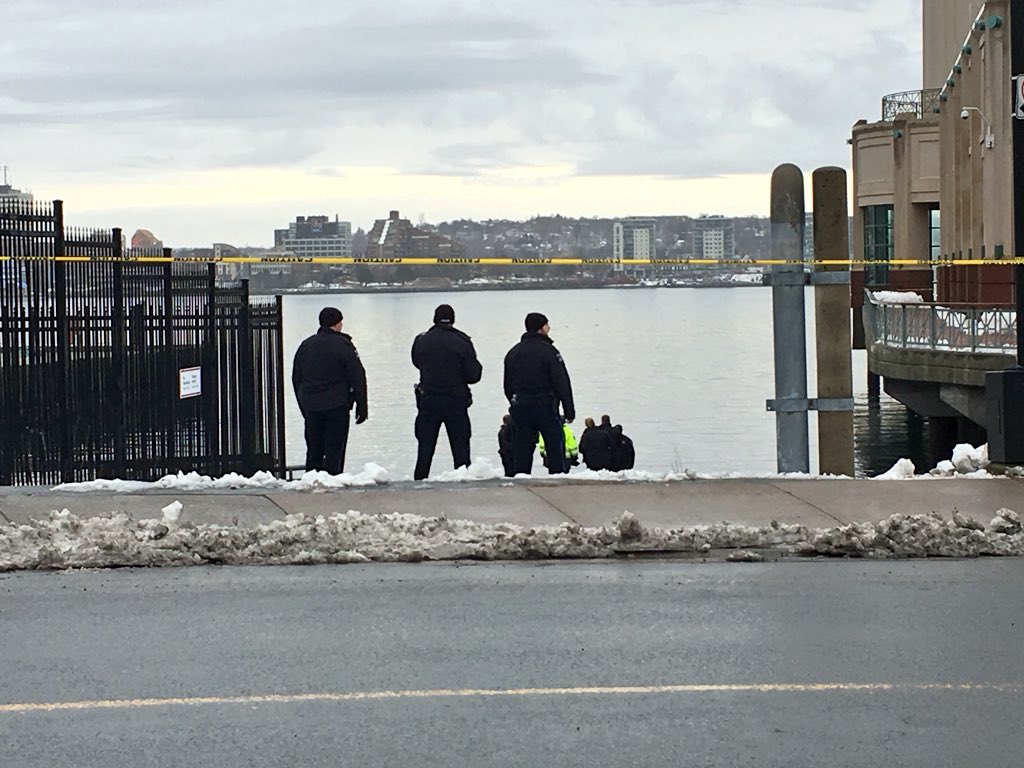 Halifax Regional Police were scene next to Casino Nova Scotia on Friday morning.