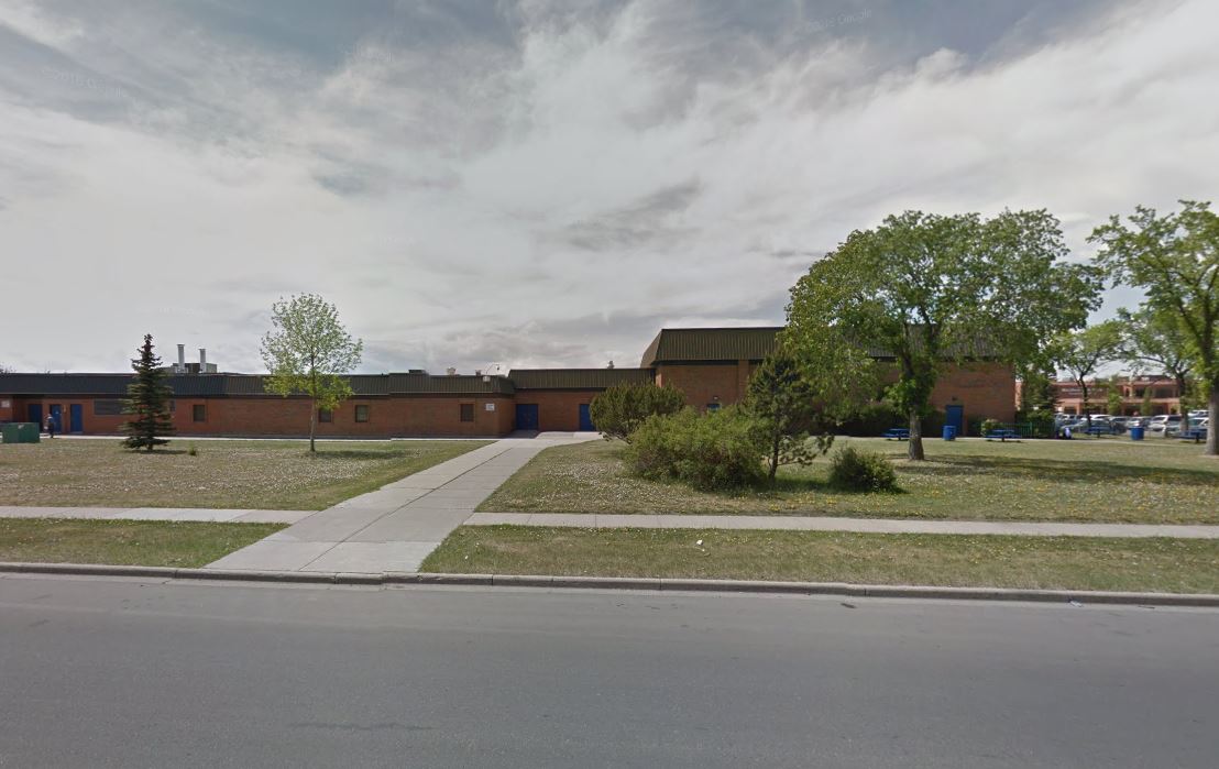 A child was struck by a vehicle outside Dr. Gladys McKelvie Egbert School on Tuesday morning. 