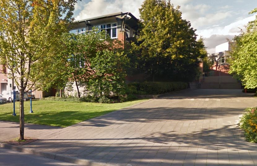 The Coquitlam RCMP detachment as seen from Burlington Drive.