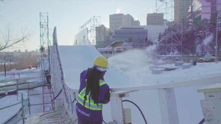The Red Bull Crashed Ice track in downtown Edmonton 2018.