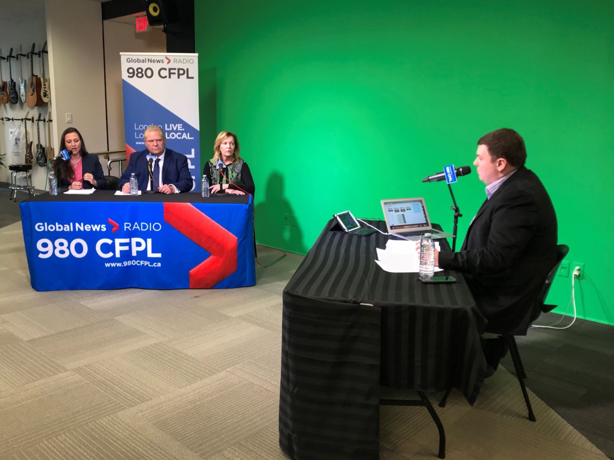 Three of the four candidates vying for leadership of the Progressive Conservative Party of Ontario squared off in a final debate in-studio at 980 CFPL on Thursday afternoon.