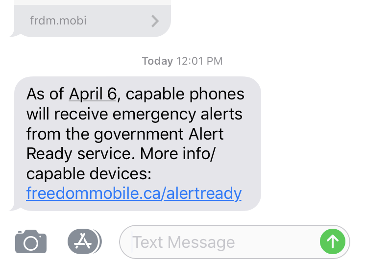 Canadians will soon be able to receive emergency alerts on their wireless devices.