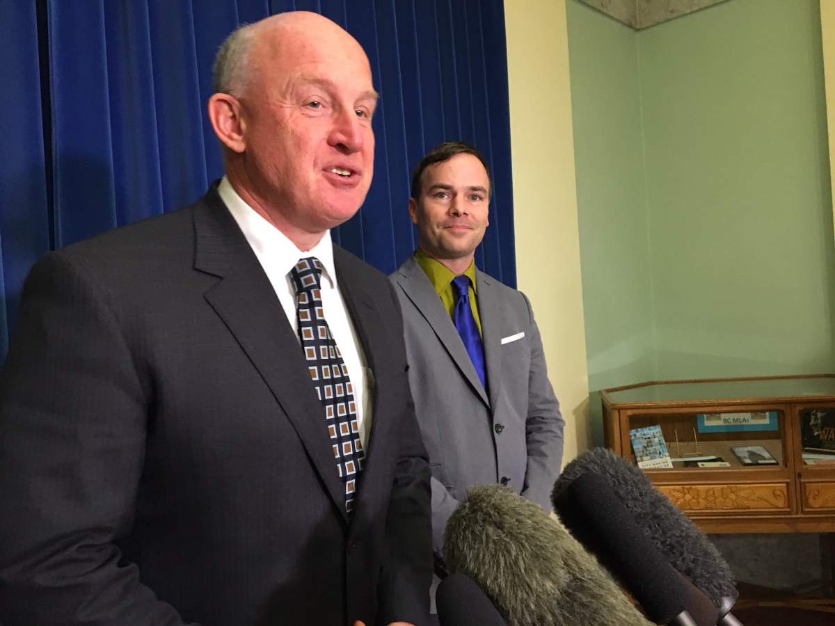 Solicitor General Mike Farnworth, alongside MLA Spencer Chandra Herbert, announces consultation on ticket scalping.