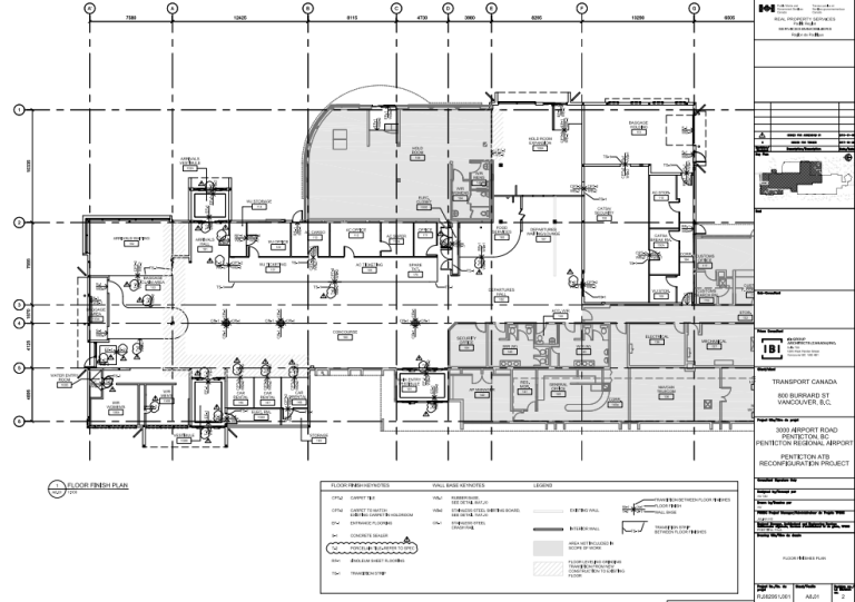 Floor plan for Penticton Regional Airport upgrades .