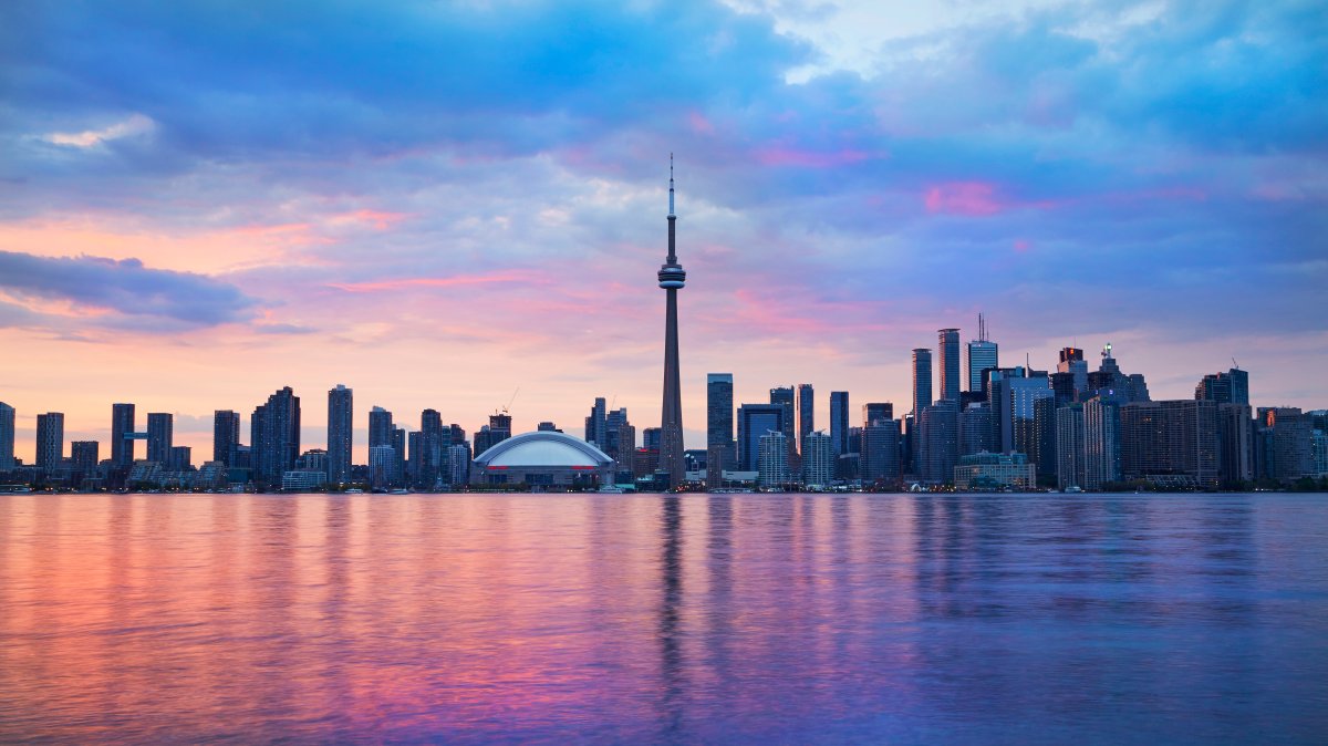 Toronto Skyline at dusk.