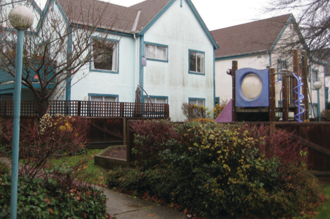 Heather Place, a townhouse development that is being replaced with 230 rental housing units.