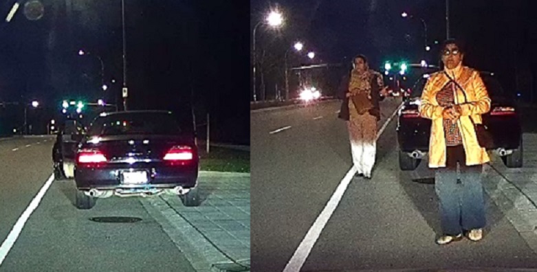 Police would like to speak with the driver of this vehicle about a hit and run that happened in Surrey on Sunday night. 