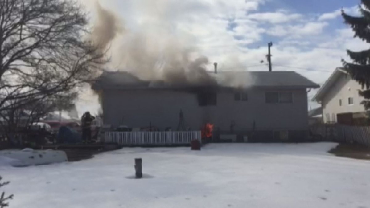 Fire badly damaged a Kelowna home Friday afternoon. 