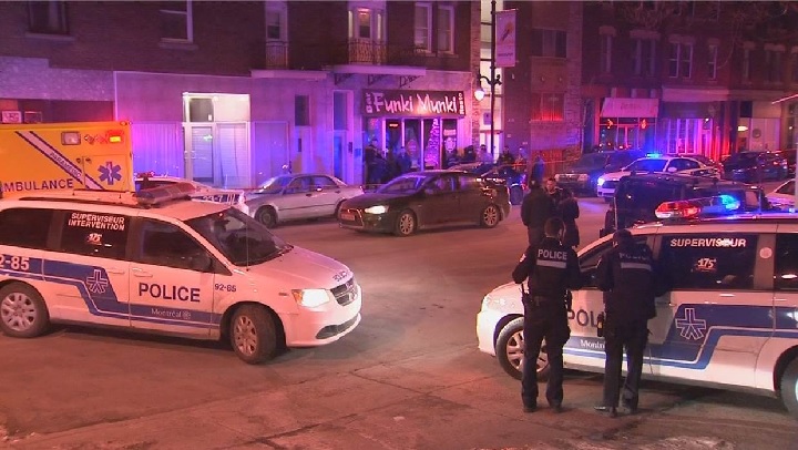 A 21-year-old man was injured after he was stabbed with a sharp object following an argument in a bar in Montreal's Hochelaga-Maisonneuve borough. Sunday, March 18, 2018.
