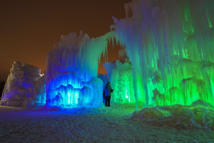 The 2018 version of the ice castle in Edmonton's Hawrelak Park.
