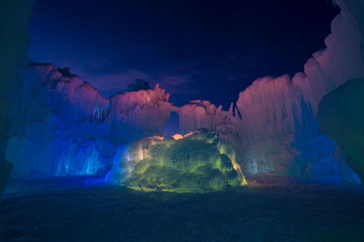 The 2018 version of the ice castle in Edmonton’s Hawrelak Park.