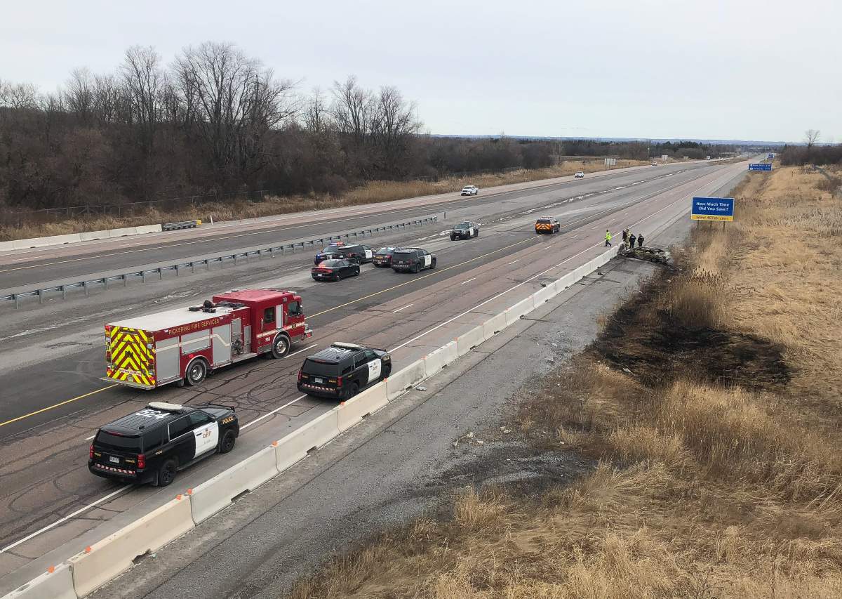 The 407 eastbound at the York-Durham line has re-opened after being closed for much of Thursday afternoon.
