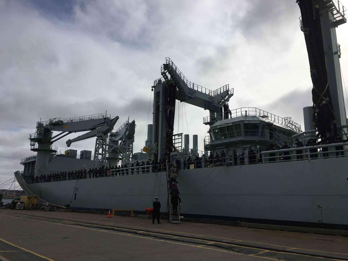 A special ceremony was held Tuesday at Her Majesty's Canadian
Dockyard in Halifax to accept the Motor Vessel (MV) Asterix.