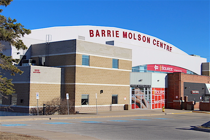 The west entrance of the Barrie Molson Centre.