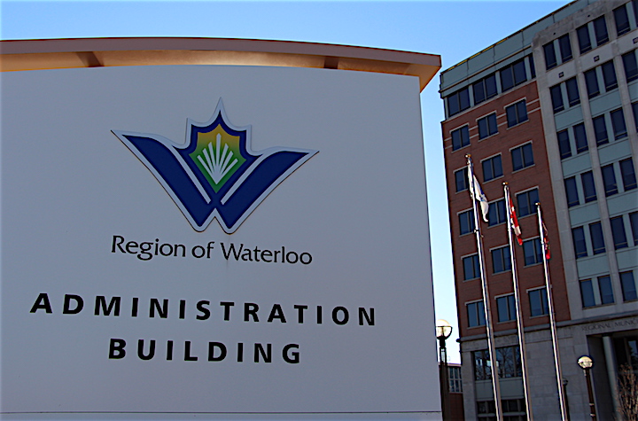 The Region of Waterloo's administration building in Kitchener.