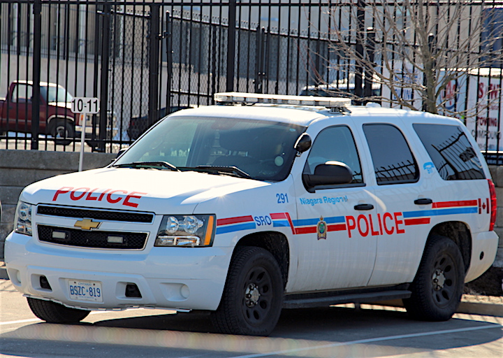 A Niagara Regional Police Service cruiser in Niagara Falls, Ont.