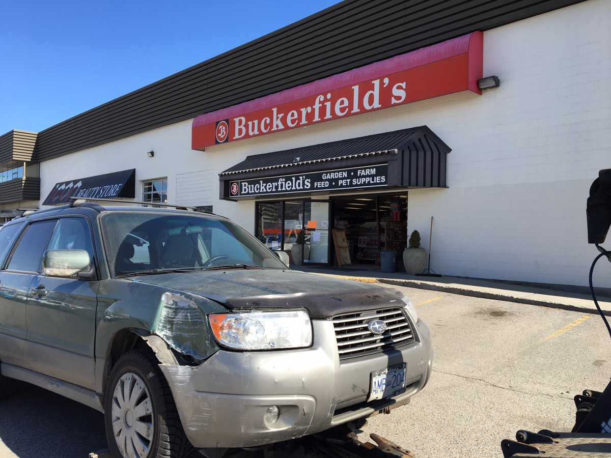 A motorist accidentally drove into a Kelowna business Friday.