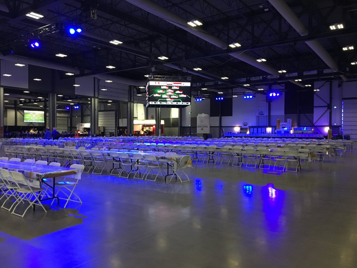 A seemingly empty Brier Patch awaits a crowd to fill the International Trade Centre to its 6000-person capacity.