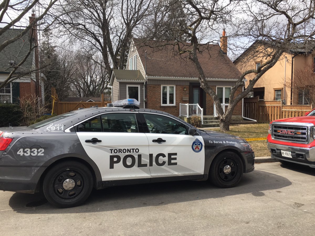 Police investigate the scene of a break-and-enter in Scarborough on March 13, 2018.