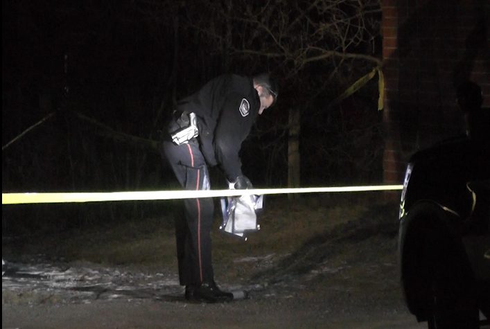 City of Kawartha Lakes Police investigate after a man was found injured outside a convenience store on Saturday night.