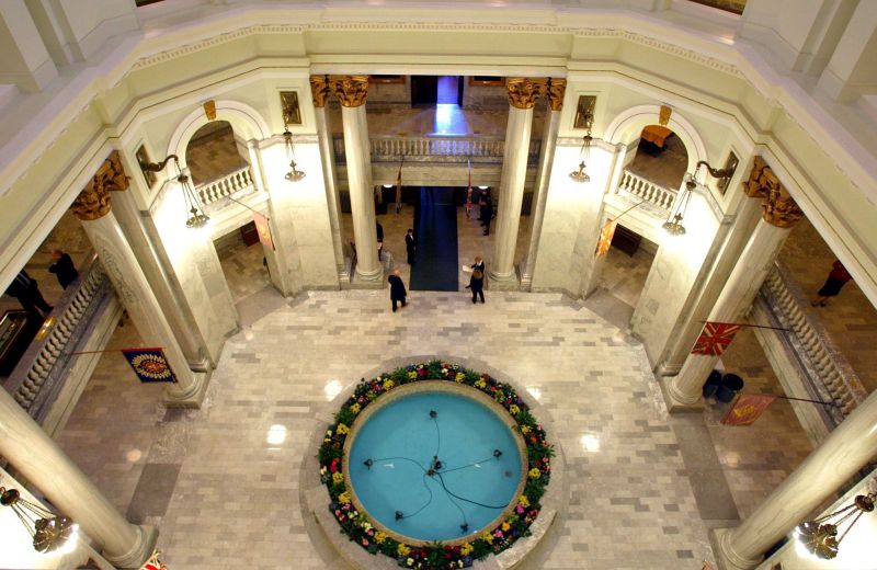 The rotunda at the  Alberta Legislature in Edmonton.