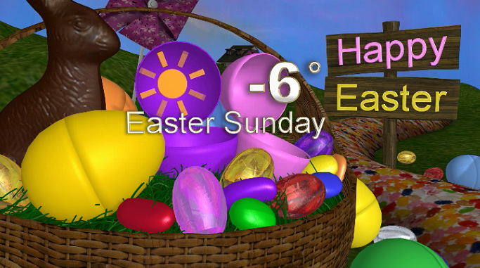 Lots of sunshine is on the way for Easter Sunday in Saskatoon.