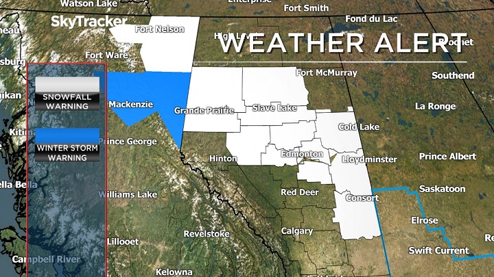 Snowfall Warning Issued For Much Of Alberta | Globalnews.ca