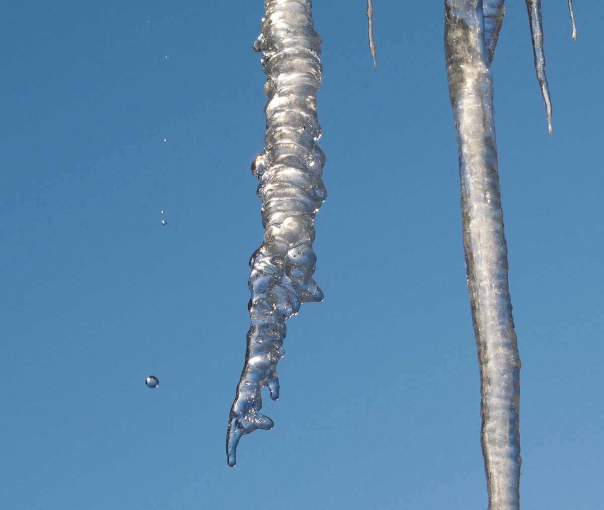 Icicles in East St. Paul, Manitoba.