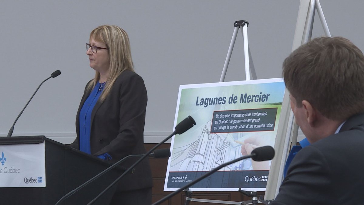 The Quebec government plans to build a new plant to treat contaminated water at the old Mercier lagoons.