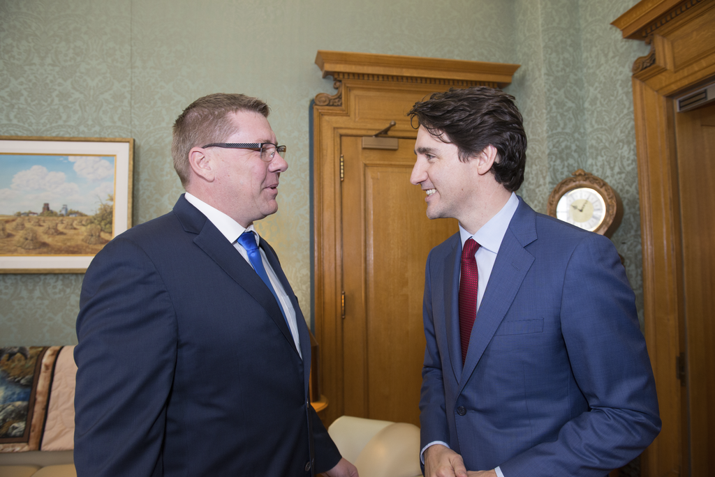 Saskatchewan Premier Scott Moe said a meeting with Prime Minister Justin Trudeau hasn't changed his mind about being the lone holdout on a national climate change plan.