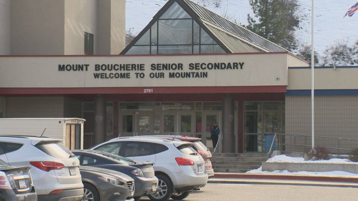 It's classes as usual at Mt Boucherie Secondary School in West Kelowna Friday.