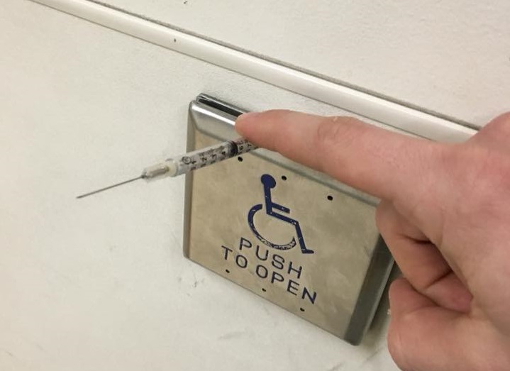 Paramedic Will Rogers shared this photo of a needle found at a hotel in Vancouver's Downtown Eastside.