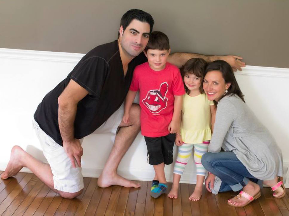 Niki Schaefer (pictured here with her family) has decided to donate her remaining frozen embryos to families whose embryos were damaged in the "fertility disaster" at the University Hospital Fertility Centre in Cleveland.