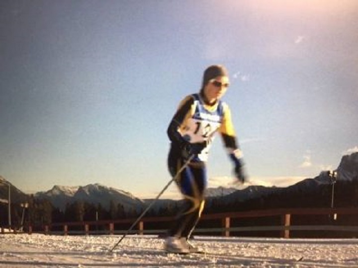 Natalie Wilkie skiing at the Canmore Nordic Centre on Tuesday, Dec. 12, 2017. 