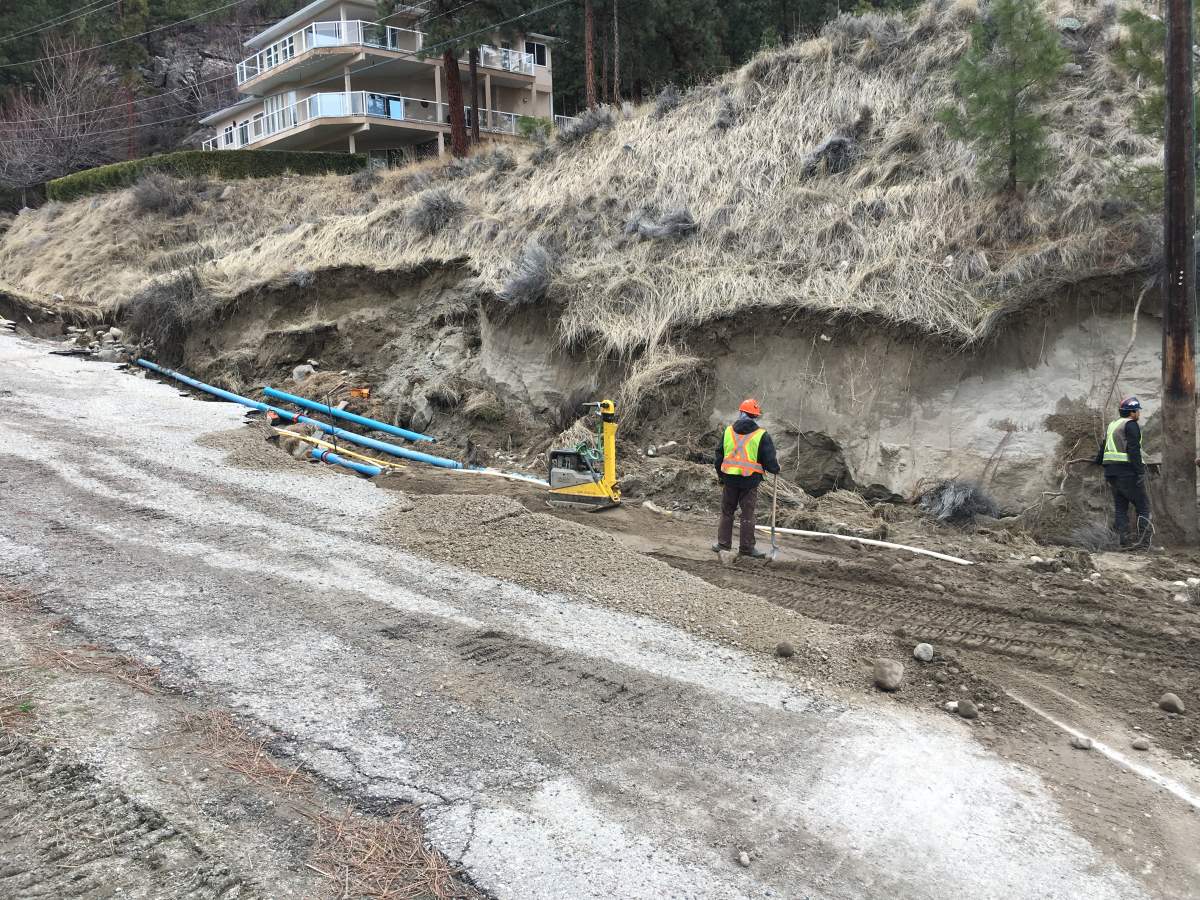 Washout near Heritage Hills subdivision
.