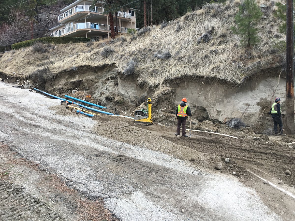 Washout near Heritage Hills subdivision
.