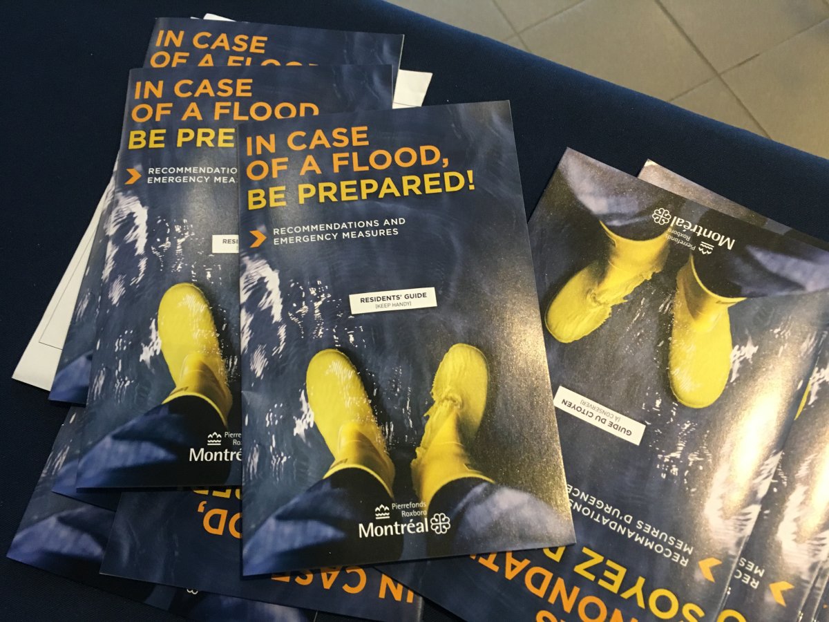 Pierrefonds handed out this guide to residents to better inform them of what to do in case of flooding, on Tuesday, March 20, 2018.