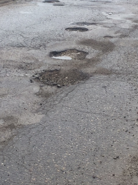 Potholes popping up on Winnipeg streets.